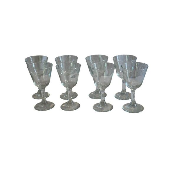 8 Small Aperitif Liquor‎ Cordial Small Wine Glasses 5" Tall - Picture 1 of 7